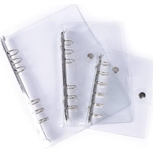 A5/A6/A7 PVC Transparent Concise 6 Holes Binder Planner Cover Notebook Accessory Sheet Shell Office School Stationery