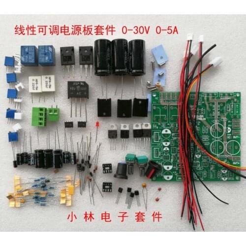 Adjustable Power Supply 0-30V 0-5A Learning Experiment Power Supply Board Stabilized Current Power Supply Board Kit