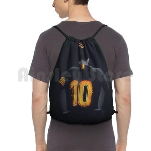 Backpack Drawstring Bag Riding Climbing Gym Bag Football Player Sport Character Ball Soccer Athletic