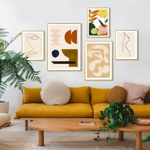 Scandinavia Nordic Abstract Canvas Painting Poster and Prints Gallery Wall Art Pictures for Living Room Interior Home Decor