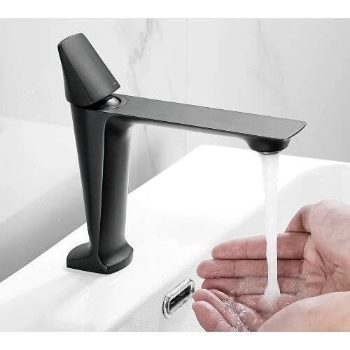 Basin Faucets Elegant Bathroom Faucet Hot and Cold Water Basin Mixer Tap Chrome Finish Brass Toilet Sink Water Crane Gold 855735