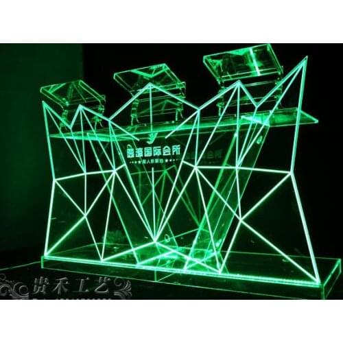 GH-C019 New Design Led Bar Counter/ illuminated Table/ Led illuminated Furniture Transparent Acrylic L150* W55*H120cm