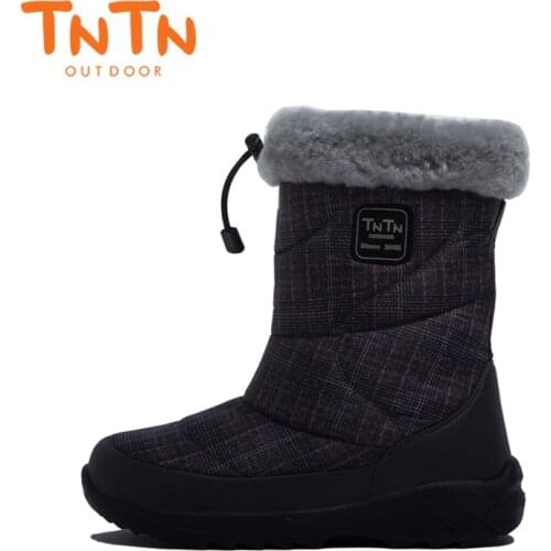 TNTN New Outdoor Winter Boots Waterproof Fleece snow winter boots Men And Women Shoes Snow Cotton Boots Warm
