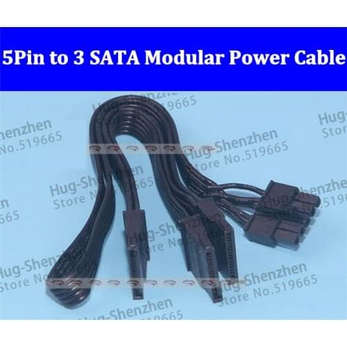 High quality 5Pin to 3 SATA Modular Power Supply Adapter Cable for Coolermaster V700 V750 V850 V1000