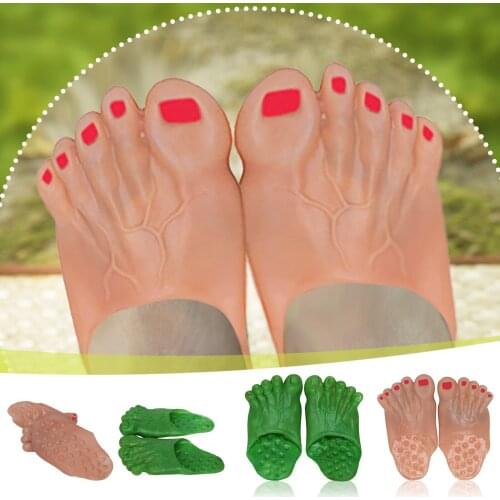 Funny Slipper Men Unisex Creatire Toe Shoes Crazzy Five-Finger Feet Shoes Cover Mens Beach Slippers 2021 New Arrivals Slides#f3