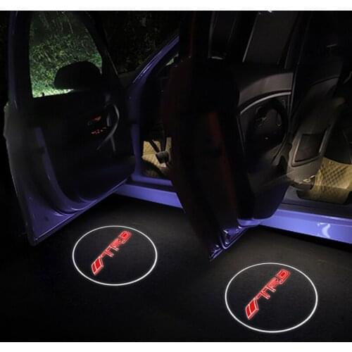 2pcs Car Logo LED Door Welcome Badge Light for Crown Corolla Reiz TRD Car Accessories Shadow Projector Laser Atmosphere Lamp