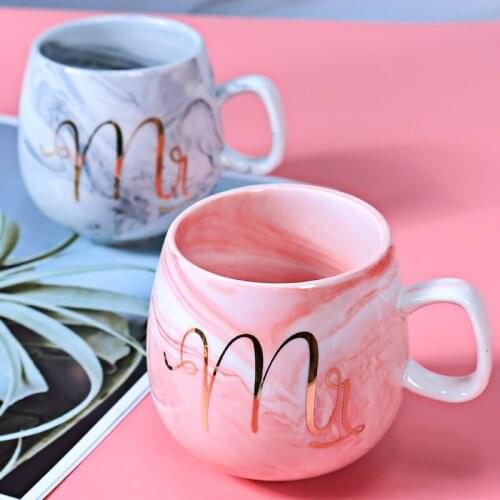 2 pieces Flamingo Coffee Mugs Ceramic Mug Mr Mrs Travel Cup Milk Tea Cup 250ml Christmas Wedding Gift Dropshipping