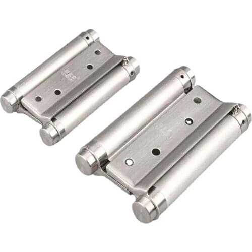 2Pcs/set 3 Inch Double Door Hinge Cabinet Drawer Butt Hinge Door Swing Stainless Steel Hinges With Screws Hand Tools Hardwar