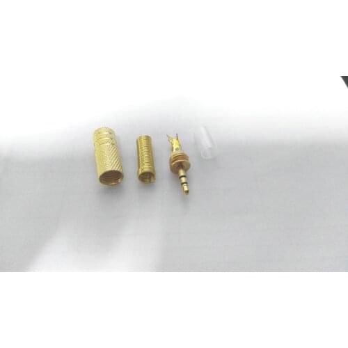 20pcs metal Stereo Gold plated 2.5mm Plug Audio connector Booted headphone New