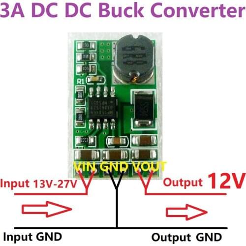 3A 13-24V to 12V Voltage Regulator DC-DC Converter Step-Down Buck Module replace LM7812 L7812 RS485 Relay Wifi Bluetooth Router
