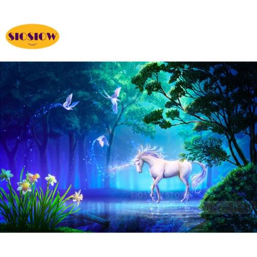 5d Diy Diamond Painting Cross Stitch Kits Unicorns Full Square Drill Diamond Mosaic Embroidery Unicorn Decor For Girls Room Home