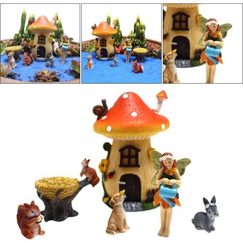 6x Landscape Patio Yard Lawn Ornaments Fairy Miniature Garden Accessories