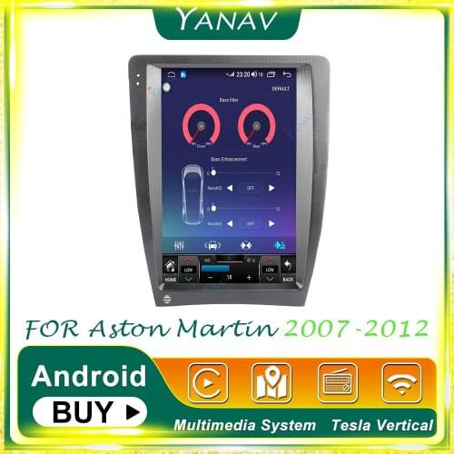 Android 2 Din Stereo Receiver Car Radio Audio For Aston Martin 2007-2012 GPS navigation Auto Video Multimedia System MP3 Player