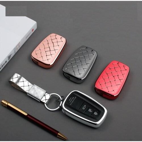 Car key Case Electroplating Shiny Cover For Toyota Camry Corolla C-HR CHR Prado RAV4 Prius 2018 2019 2020 2/3/4 Buttons