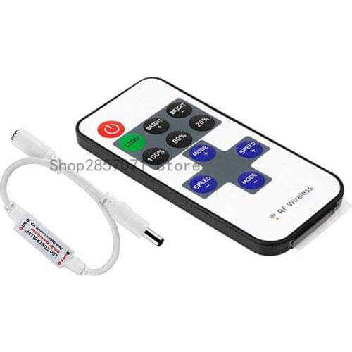 Wireless led remote Controller Mini Single Color Dimmer 12V 24V DC for 5050 3528 5630 Led Strip Single Color LED String