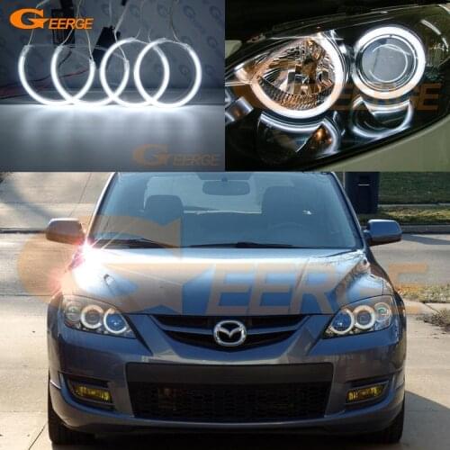 For Mazda 3 Speed Mazdaspeed BK 2007 2008 2009 Excellent Ultra bright CCFL Angel Eyes Halo Rings kit Day Light car Accessories