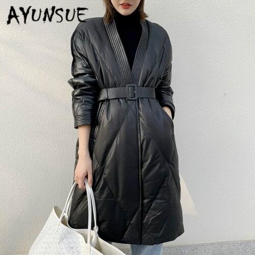 Genuine Leather Jacket Sheepskin Coat Women Clothes 2020 New 90% White Duck Down Coat Winter Coat Women GGS19D19004 YY2398