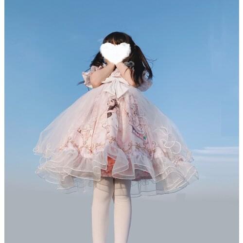 Summer Dress Lolita Lolita Childrens Princess Dress Childrens Tulle Tutu Dress Dress kawaii clothing fairy kei lolita dress