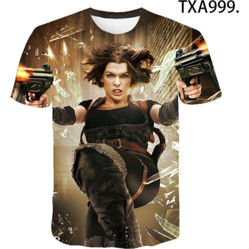 Summer Short Sleeve T Shirt Resident 3D Printed Men Women Children Fashion Streetwear Boy Girl Kids Tops Cool Tee