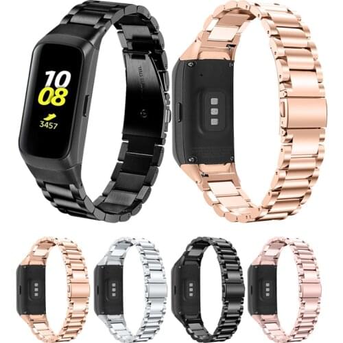 Metal Replacement Watch Band Stainless Steel Watch Strap for Samsung Galaxy Fit SM-R370 Smart Watch Bracelet Correa