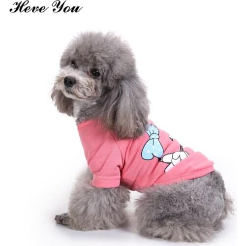 Heve You Pet Clothes Summer Cute Cartoon Christmas Dog Cats Vests Puppy Chihuahua Clothes Pet Shirt for Small Dogs Sweater XS~L