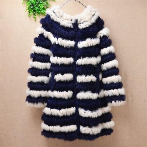 Fashion Luxury fur of Rex clothes Women ladies medium-long Jacket thick strips zipper Warm Rex Rabbit Hair coat cardigan winter