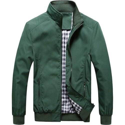 Newest Fashion Brand-Clothing Jacket Men Casual Zipper Coat Men Trend Pocket Mandarin Collar Bomber Jackets Men EU Size M- 5XL