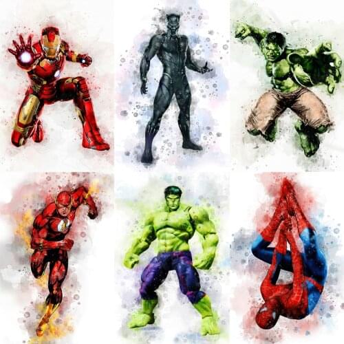 5D DIY Diamond Painting Disney Marvel Superhero Spiderman Iron Man Cross Stitch Kit Mosaic Art Rhinestone Home Decoration Gift