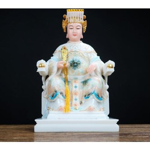 40cm Wholesale Buddhism figure Goddess Matsu MAZU Guanyin God buddha Asia HOME protection Propitious Prosperity FENG SHUI statue