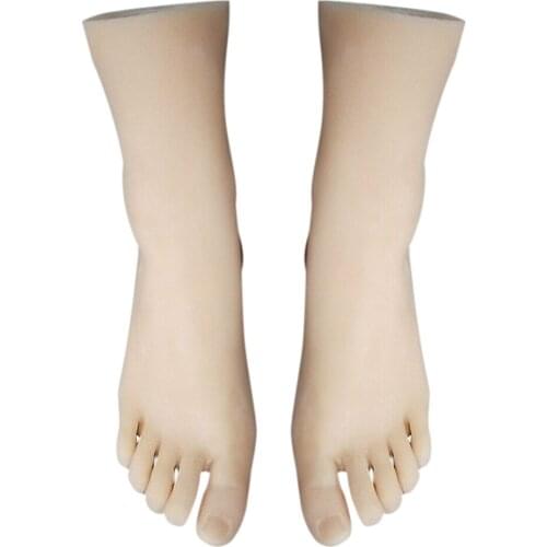 Pair Feet Model Women Foot Mannequin for Nail Art Photography Display Shoes