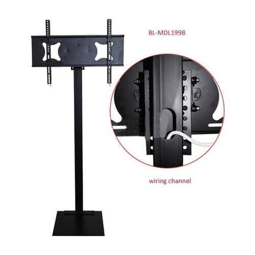 32-70 inch LCD LED Plasma Monitor TV Mount Floor Stand Tilt Swivel AD Display Wire Management Height Ajustable