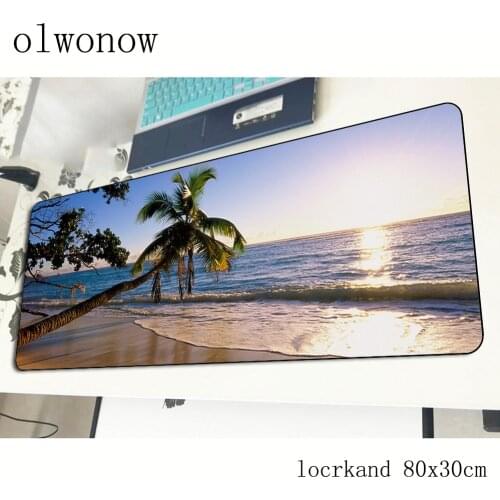 The Beach Palm wrist rest Big Promotion New Printed Mousepad Computer Desktop Game Mouse Pad Size for 800x300x2mm Mousepad