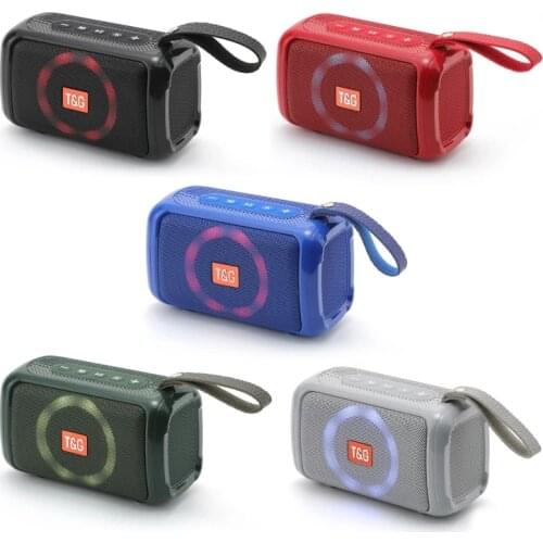 Portable Bluetooth-compatible Speaker Wireless LED Light Loudspeakers Waterproof Outdoor Subwoofer Boombox Sports Music Center