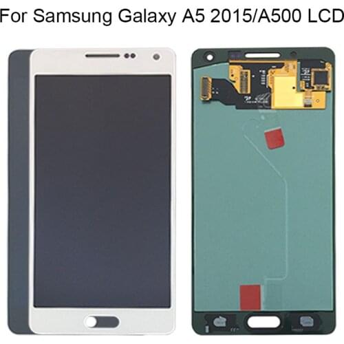 Tested Working Super AMOLED LCD Display For Samsung Galaxy A5 2015 A500 A500H A500M A500F Touch Screen Assembly With Sticker
