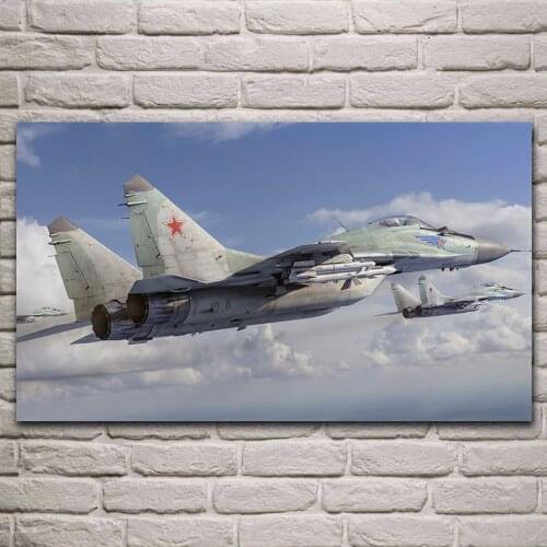 Mig 29 fulcrum aircraft soviet multipurpose fighter posters on the wall picture home living room decoration for bedroom KL670