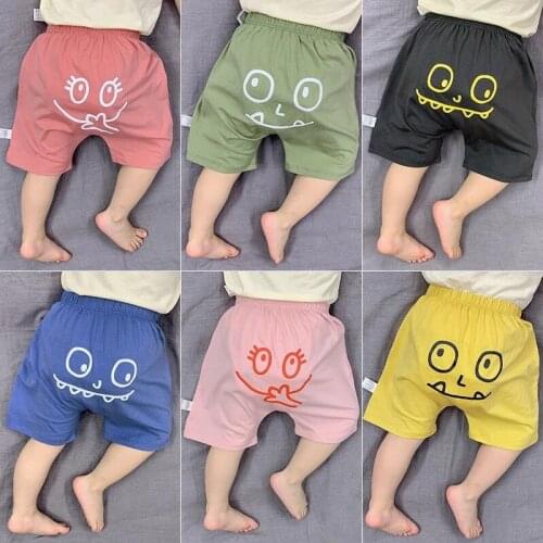 2021 Summer Baby Girls Boys Shorts 6 Colors Cotton Children Beach Loose Shorts Casual Pants Comfortable Elastic Waist Solid
