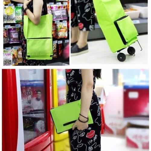 Foldable And Portable Grocery Shopping Cart With Shopping Cart Multifunctional Folding Shopping Cart