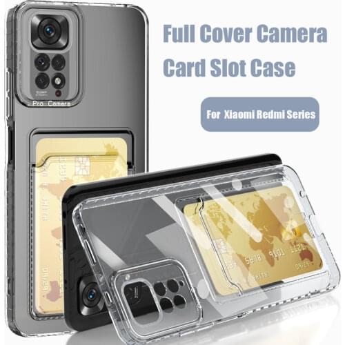 Slide Camera Protect Leather Phone Case For Redmi Note 10 Pro Max 10s Note 9 Pro 9T 9s Redmi 9C Wallet Card Holder Pocket Cover