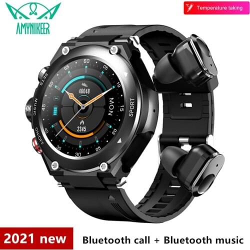 AMYNIKEER Smart Watch T92 Music Smartwatch Bluetooth Call Body Temperature Heart Rate Blood Pressure Oxygen Sleep Monitoring