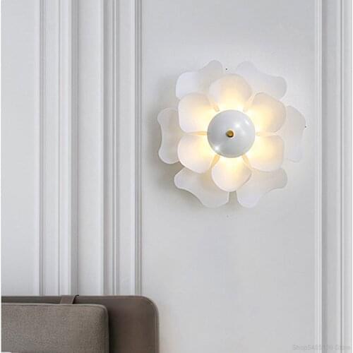 Modern Led Petal Acrylic Wall Lamp Living Room Background Wall Decoration Aisle Corridor Childrens Bedroom Bedside Wall Light