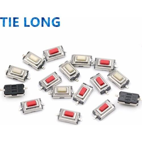TIELONG 50pcs SMT 3*6*2.5 MM Tactile Tact Push Button Micro Switch Momentary 2 Pins 3x6x2.5H