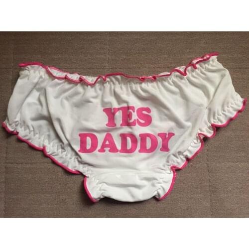 YES DADDY Good Elastic Waist Contrast Ruffles Kawaii Bow Cotton White Panties Japan Soft Sister Little Girl Brief Korean Fashion