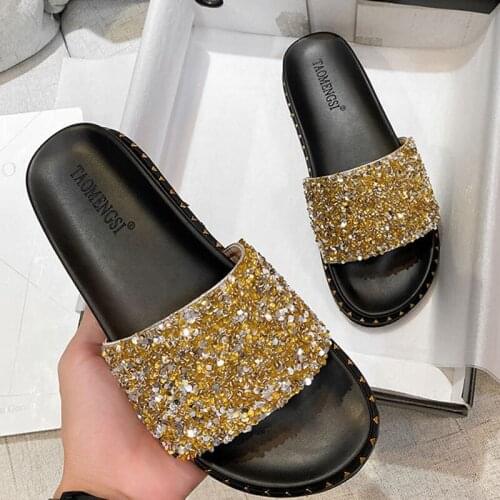 High Quality Woman Fashion Beach Slippers PU Leather Outer Wear Comfortable Flip Flop