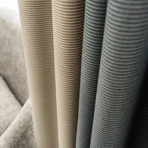 Bei Ou Gentry Japanese Cotton Simple Striped Cotton And Linen Curtains For Bedroom Living Room Blackout Luxury Home Decor