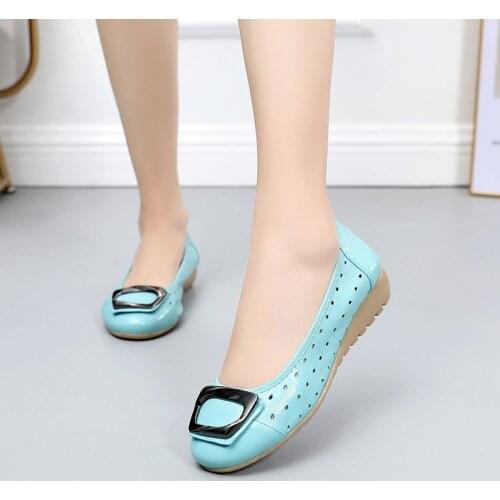 AARDIMI Womens Flat Shoes Genuine Leather Ballet Flats Shoes Woman Casual Shallow Slip On ballerina flats Shoes Women Mocassins
