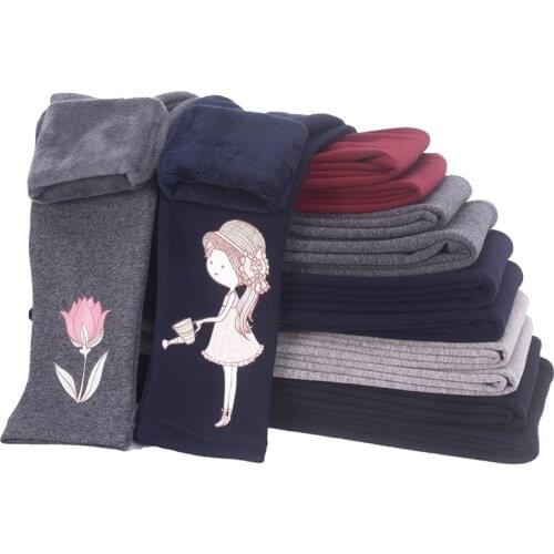 Baby Girl Winter Clothes Girls Leggings Thick Warm Toddler Icing Pants Childrens Long Trousers Kids Skinny Legging 4-14 Years