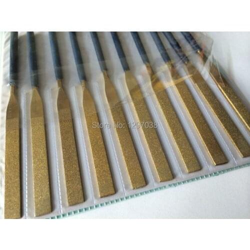 10pcs a set The high-quality goods 5*180mm The flat shape of a colorful handle diamond files tool