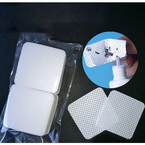 100Pcs/Bag Disposable Eyelash Extension Glue Removing Cotton Pad Bottle Mouth Wipes Patches Makeup Cosmetic Cleaning Tool