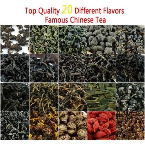 20 Different Flavors Slimming Tea150g Chinese Herbal Flower High Quality Gift Including Dahongpao Milk Oolong Tea Puer Tea