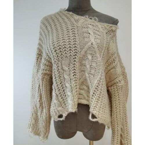 2021 Women Sweater Pullover Female Knitting Overszie Long Sleeve Loose Elegant Knitted Thick Outerwear Womens Winter Sweaters